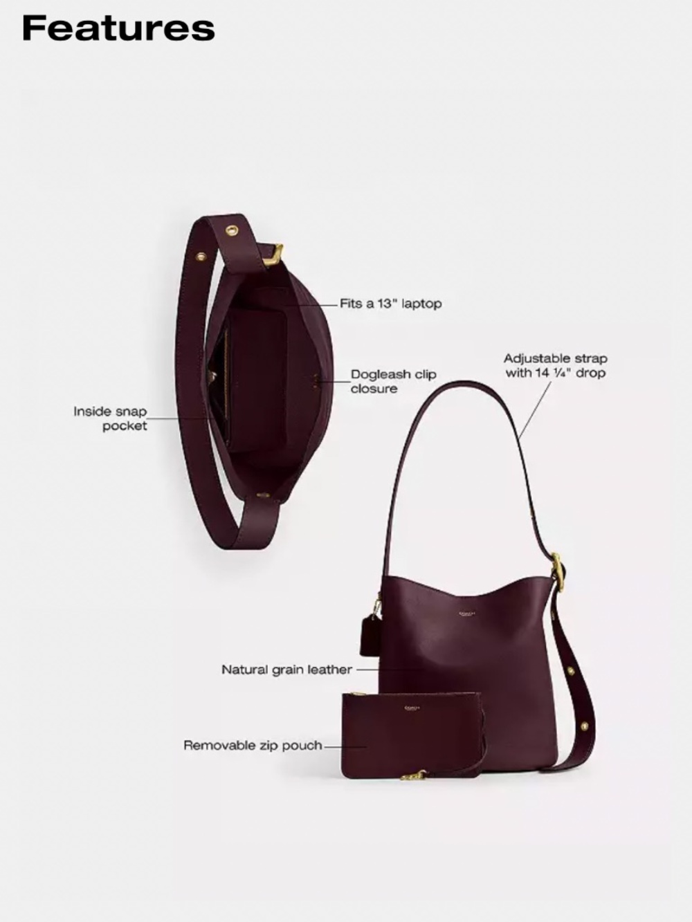 Coach Bleecker bucket bag - Picture 11 of 12